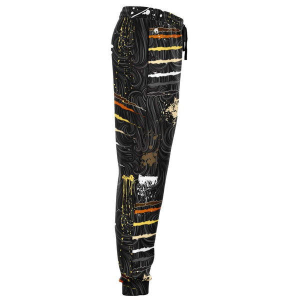 65 MCMLXV Men's LGBT Bear Pride Flag Scratches and Splatter Fur Print Jogger Pant - 65mcmlxv