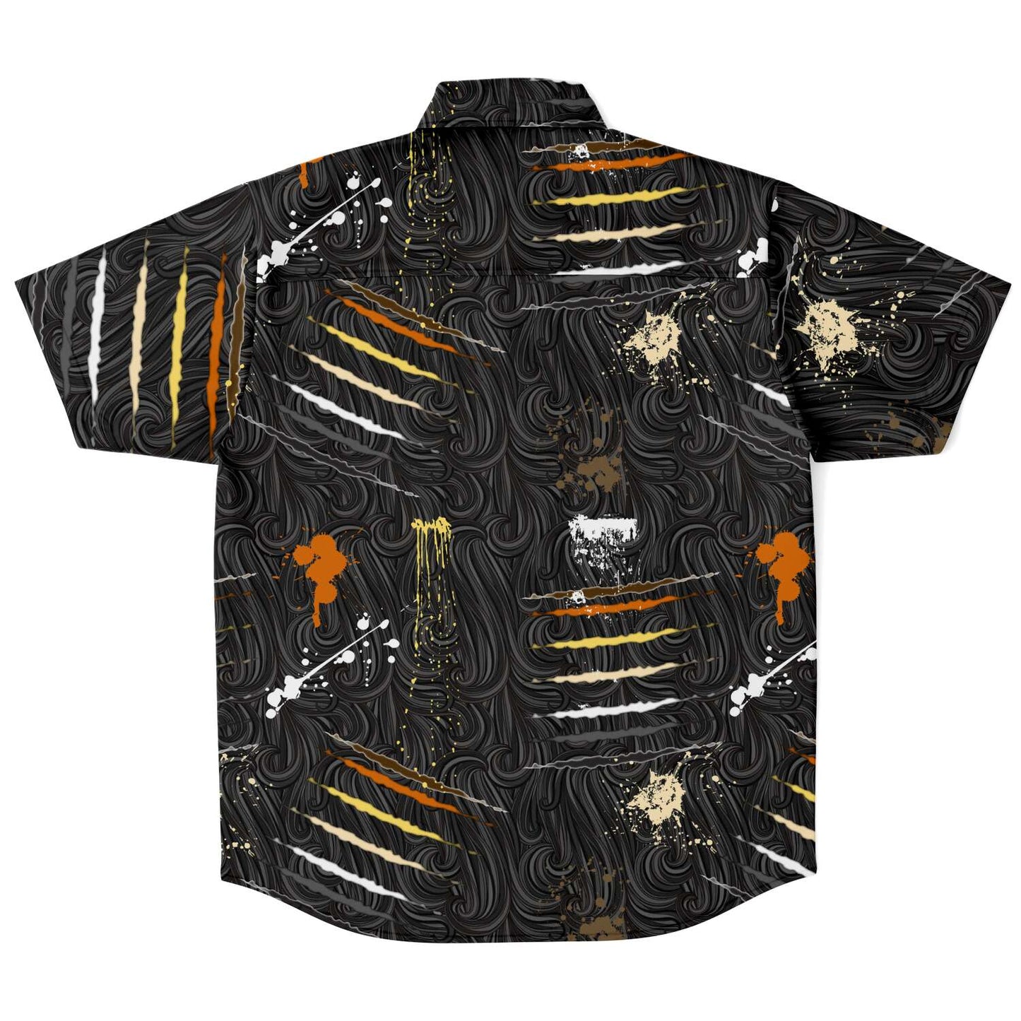 65 MCMLXV Men's LGBT Bear Pride Flag Scratches and Splatter Fur Print Shirt - 65mcmlxv