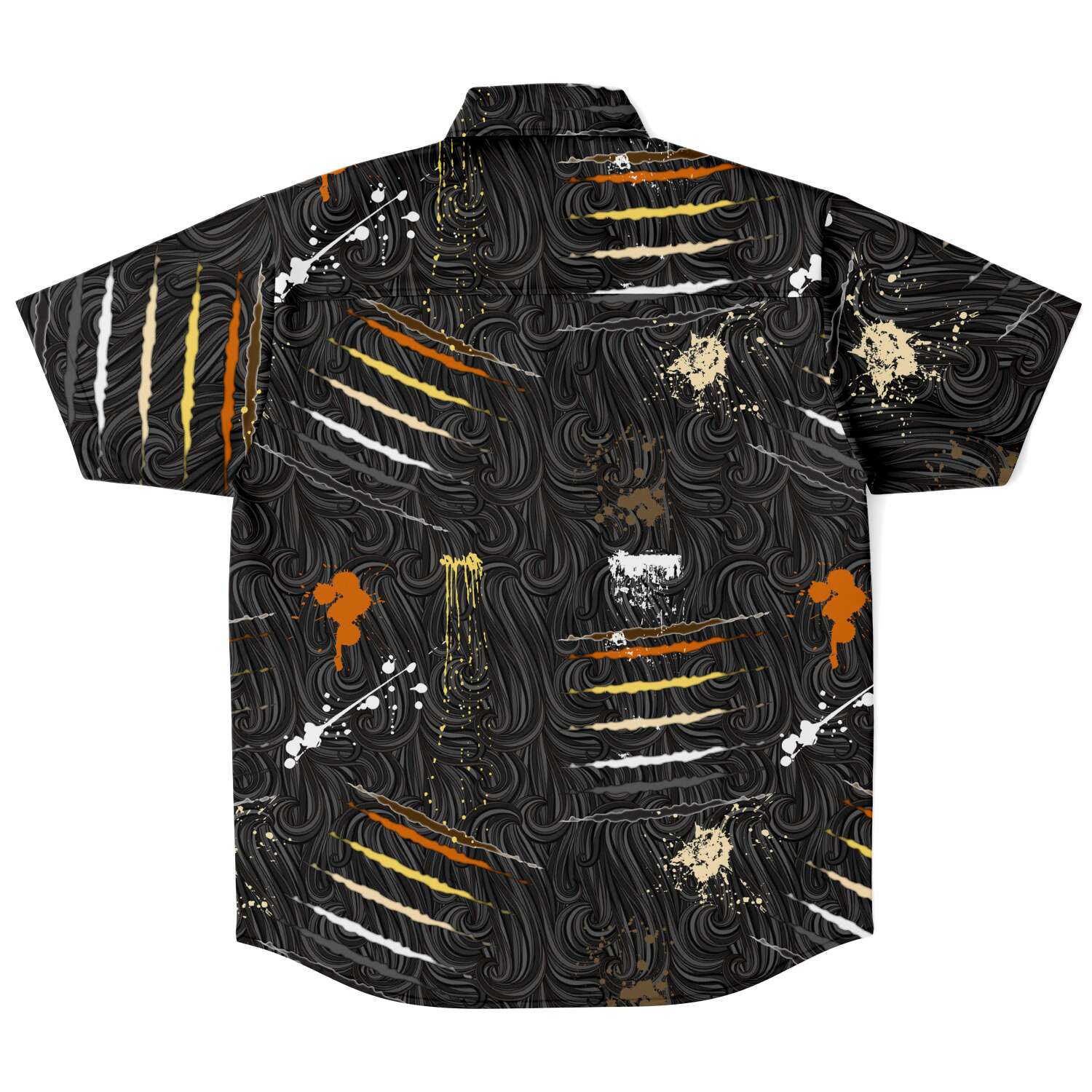 65 MCMLXV Men's LGBT Bear Pride Flag Scratches and Splatter Fur Print Shirt - 65mcmlxv