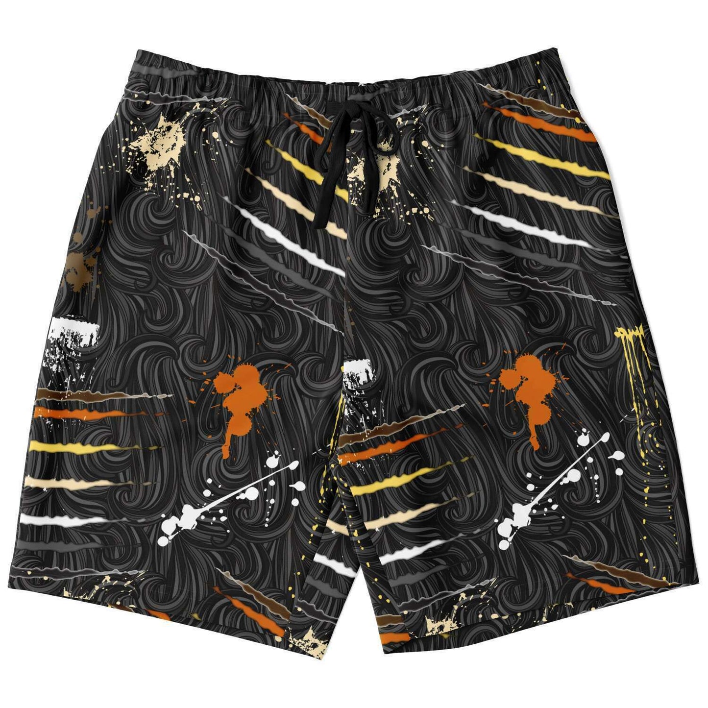 65 MCMLXV Men's LGBT Bear Pride Flag Scratches and Splatter Fur Print Short - 65mcmlxv