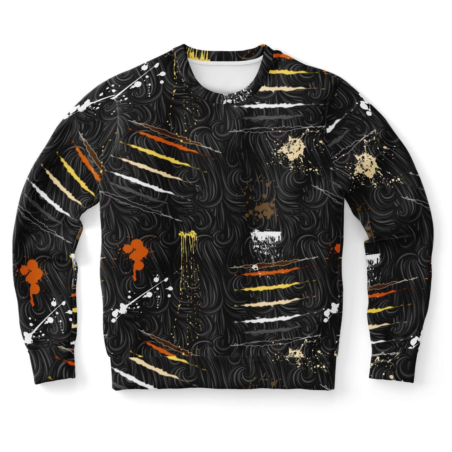 65 MCMLXV Men's LGBT Bear Pride Flag Scratches and Splatter Fur Print Sweatshirt - 65mcmlxv