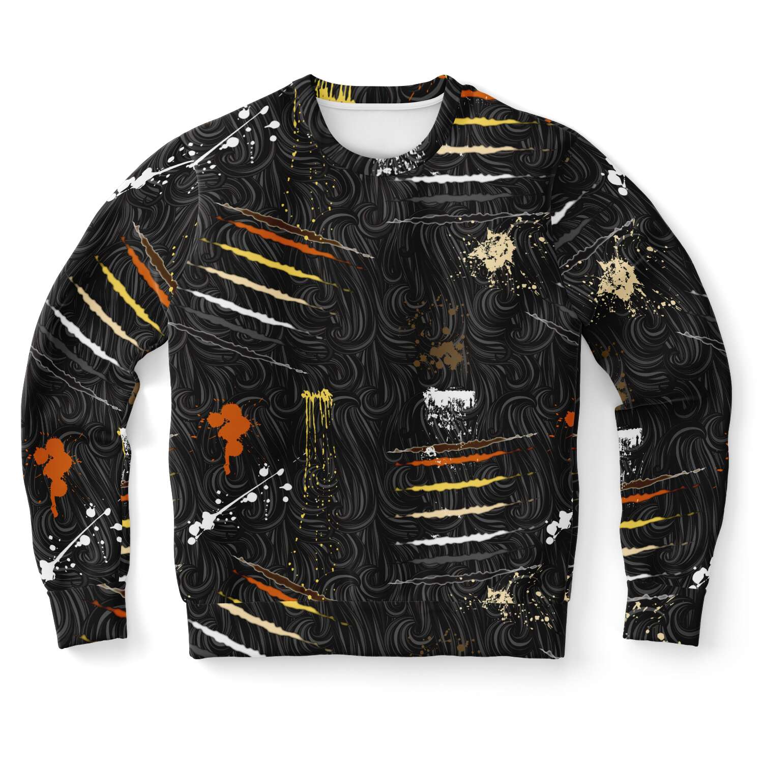 65 MCMLXV Men's LGBT Bear Pride Flag Scratches and Splatter Fur Print Sweatshirt - 65mcmlxv