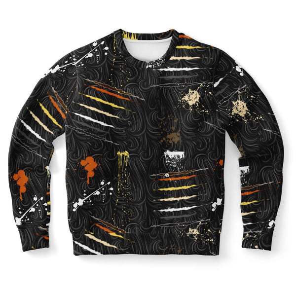 65 MCMLXV Men's LGBT Bear Pride Flag Scratches and Splatter Fur Print Sweatshirt - 65mcmlxv