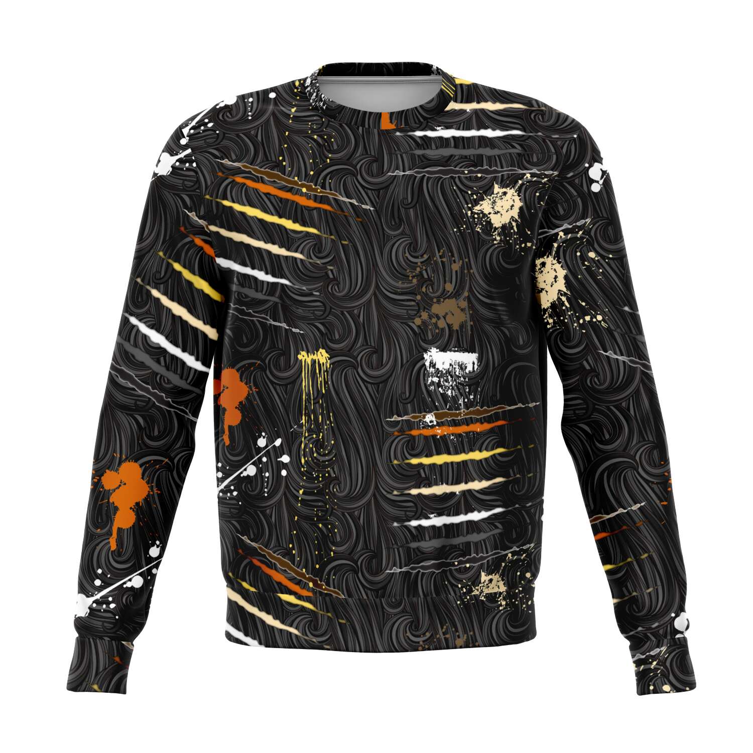 65 MCMLXV Men's LGBT Bear Pride Flag Scratches and Splatter Fur Print Sweatshirt - 65mcmlxv
