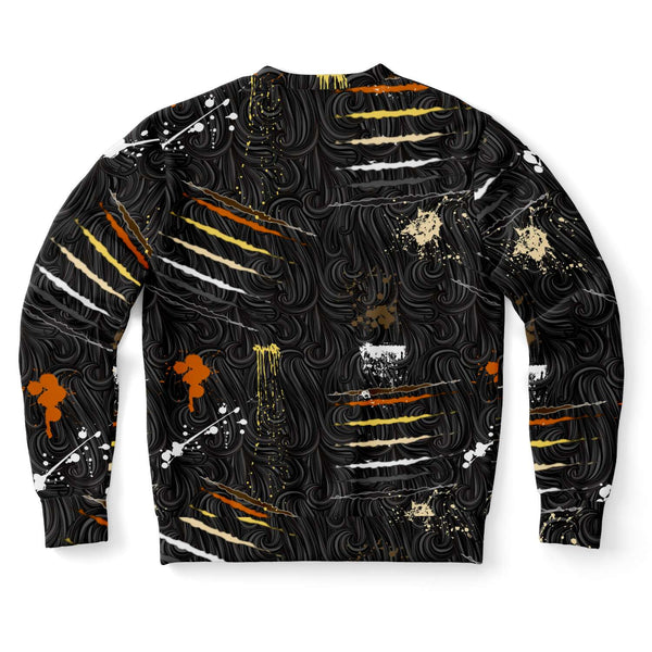 65 MCMLXV Men's LGBT Bear Pride Flag Scratches and Splatter Fur Print Sweatshirt - 65mcmlxv