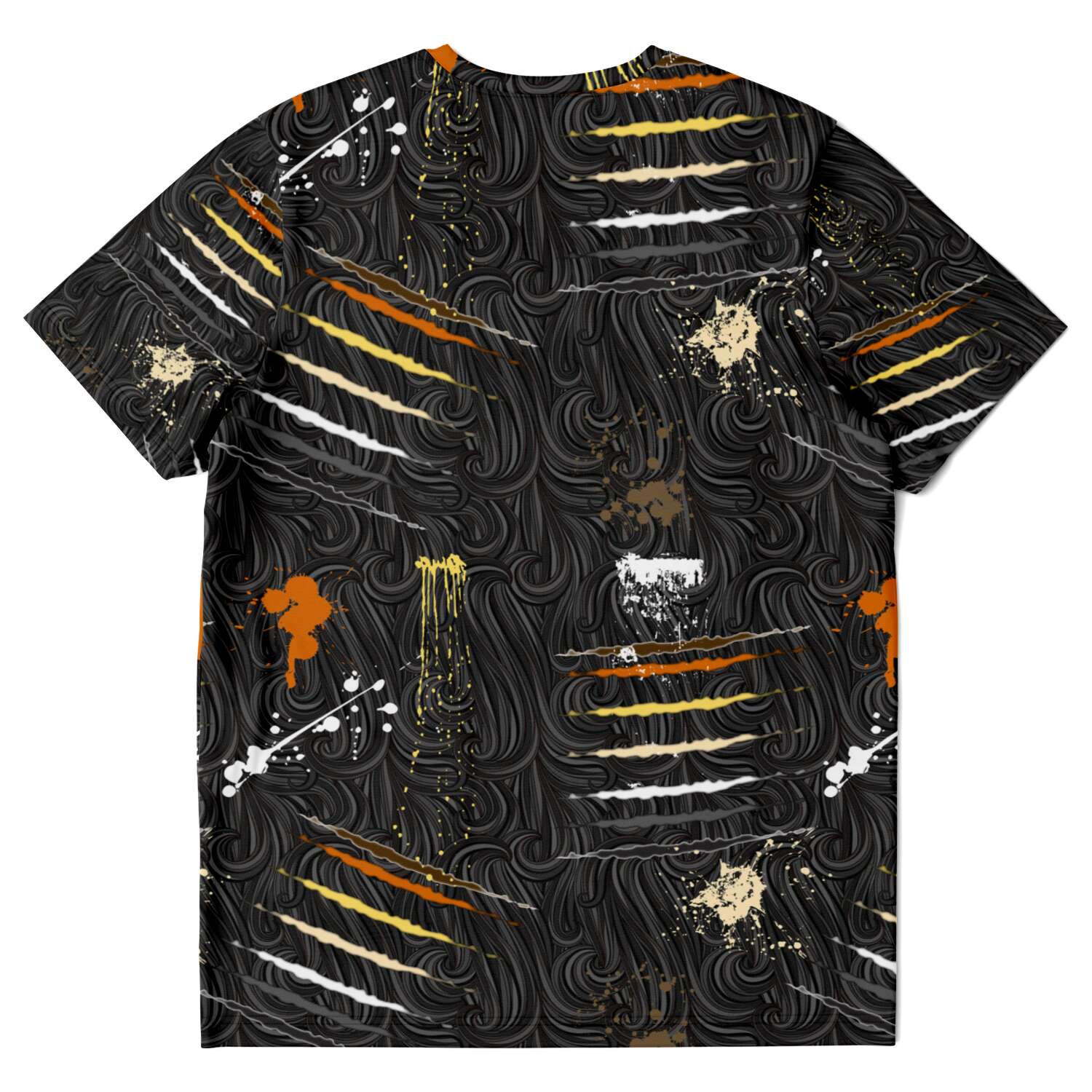 65 MCMLXV Men's LGBT Bear Pride Flag Scratches and Splatter Fur Print T-Shirt - 65mcmlxv