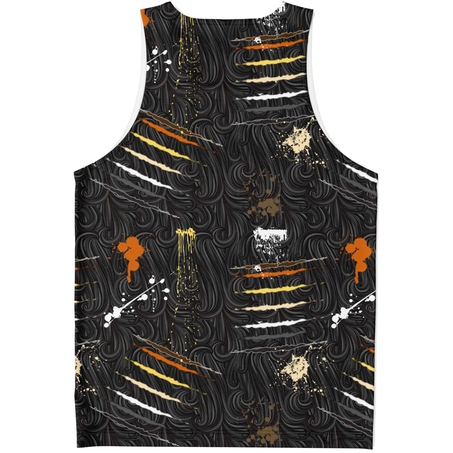 65 MCMLXV Men's LGBT Bear Pride Flag Scratches and Splatter Fur Print Tank Top - 65mcmlxv