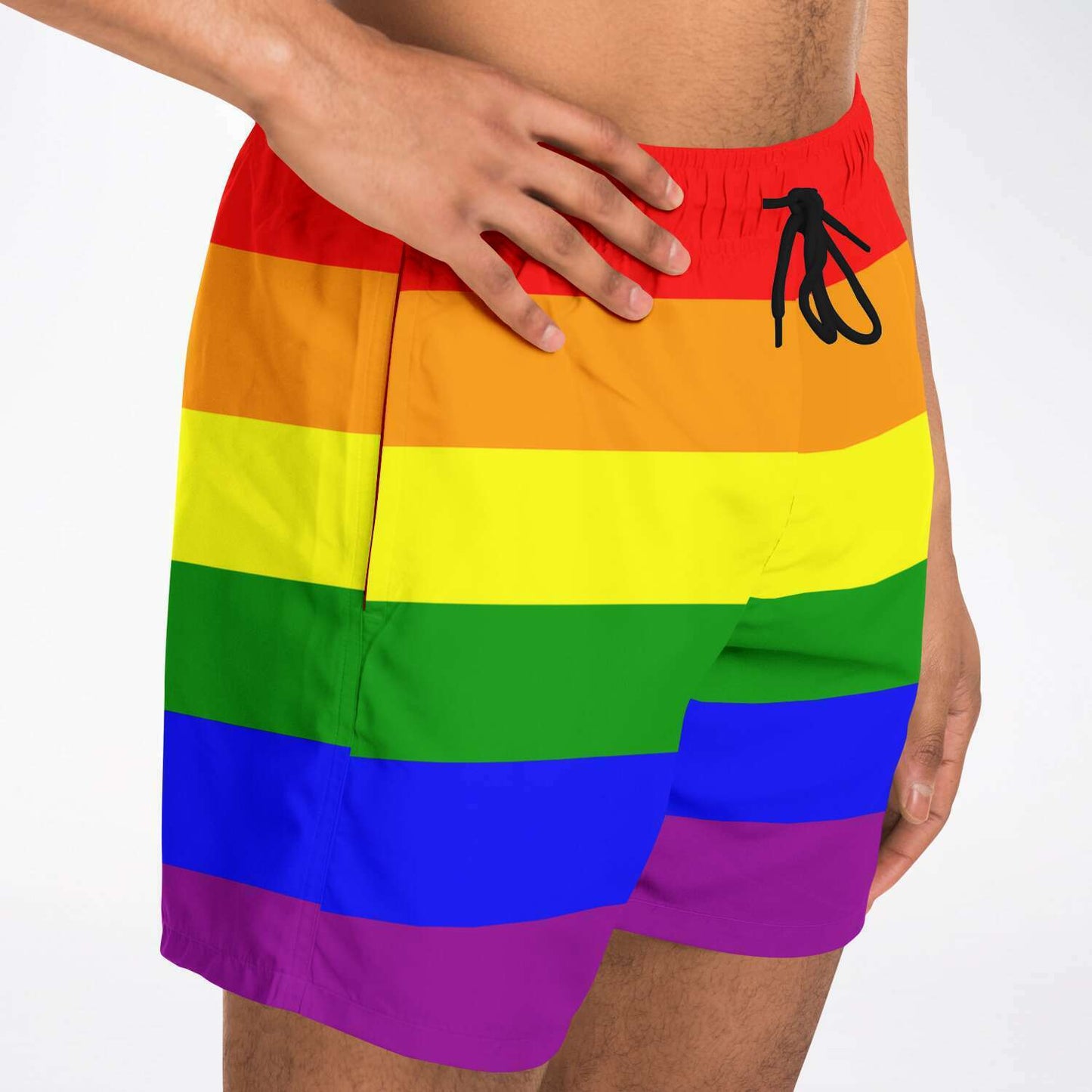 65 MCMLXV Men's LGBT Pride Rainbow Flag Print Swim Trunk - 65mcmlxv