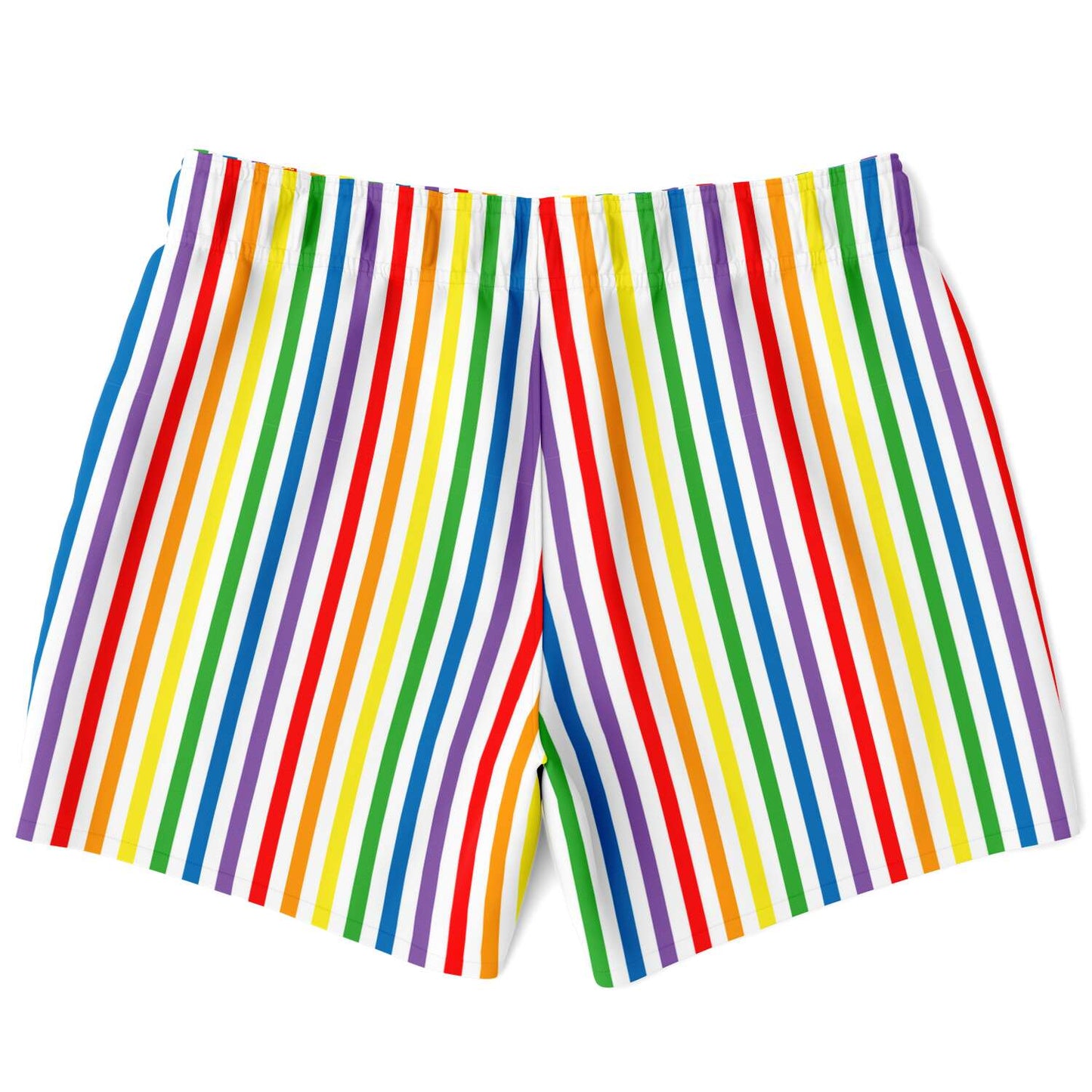 65 MCMLXV Men's LGBT Pride Rainbow Stripe Print Swim Trunk - 65mcmlxv