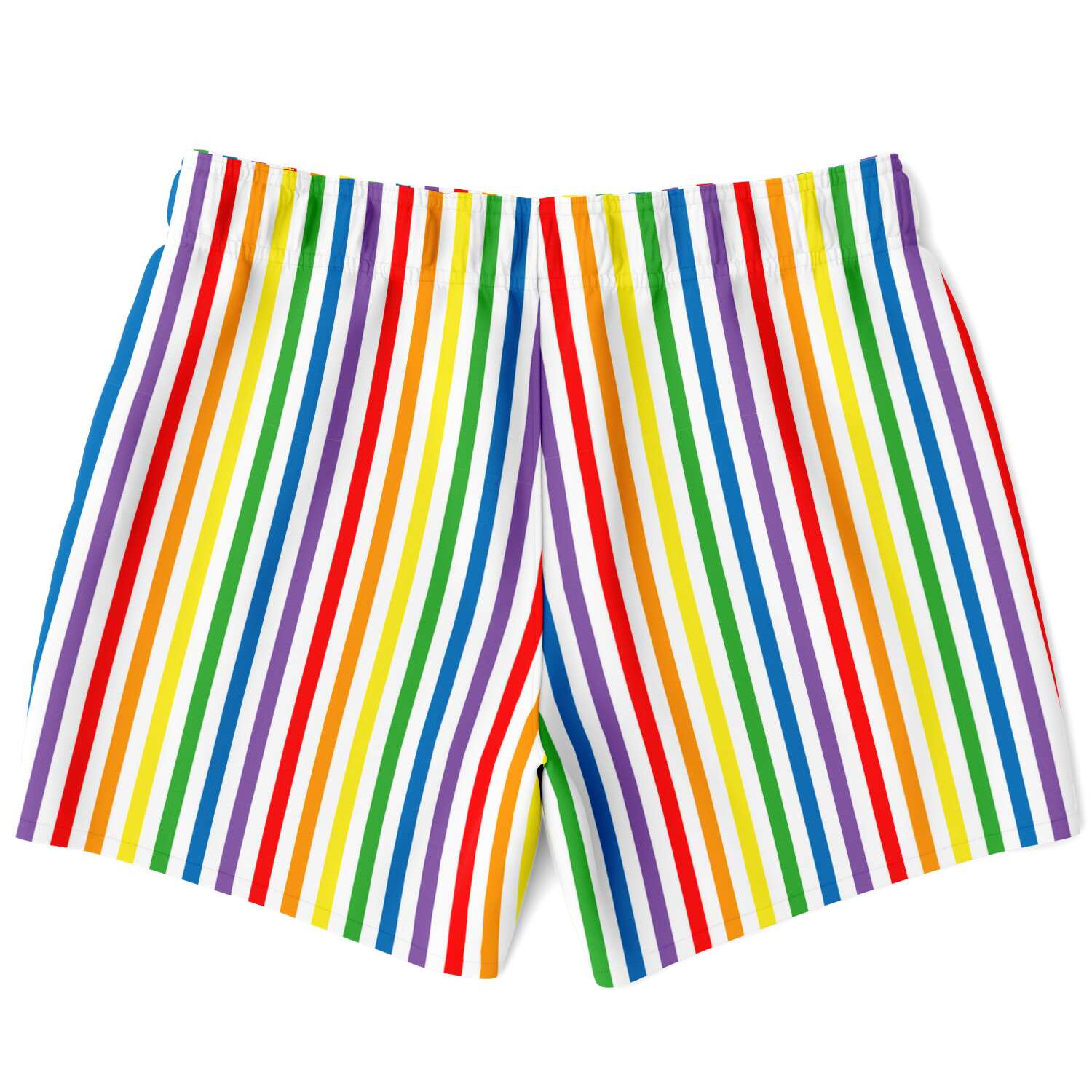 65 MCMLXV Men's LGBT Pride Rainbow Stripe Print Swim Trunk - 65mcmlxv