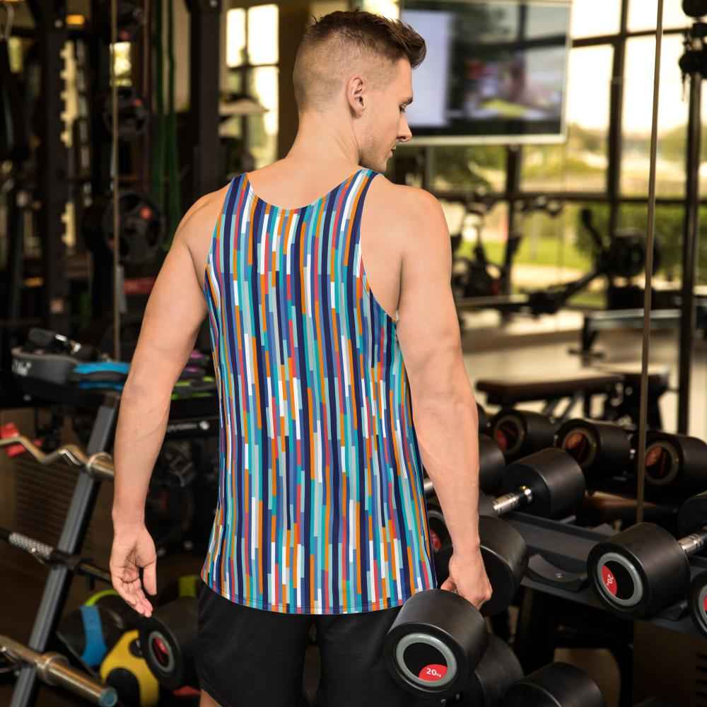65 MCMLXV Men's Multi-Color Tile Print Tank Top