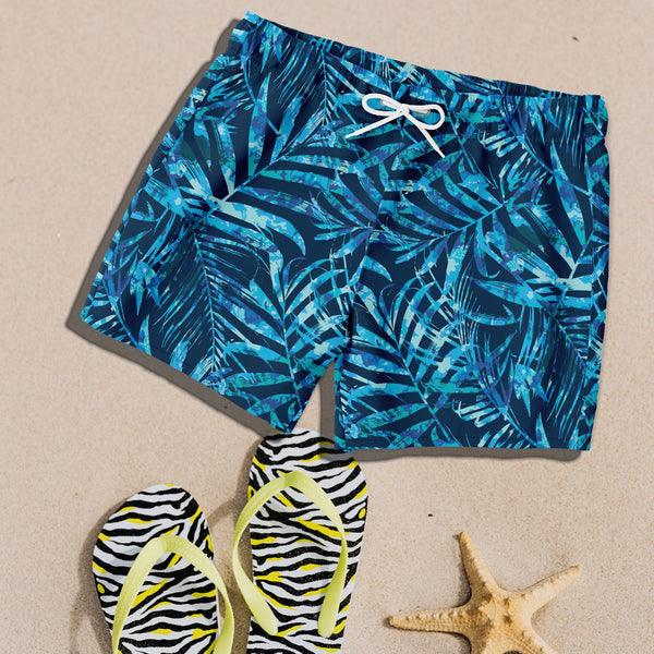 65 MCMLXV Men's Navy Tie - Dye Leaves Print Swim Trunk - 65mcmlxv