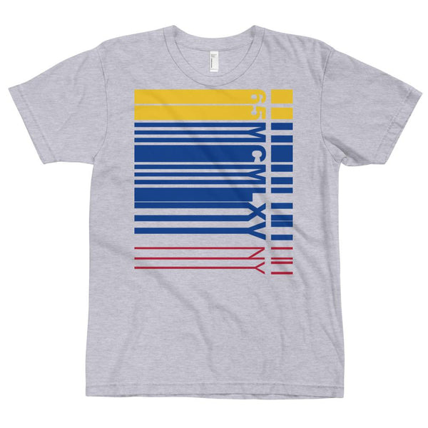 65 MCMLXV Men's NY Multi - Colored Bar Code Stripe Graphic T-Shirt - 65mcmlxv