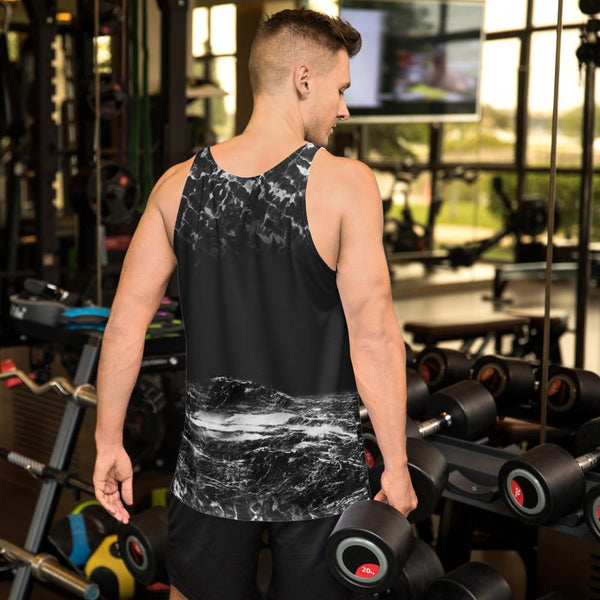 65 MCMLXV Men's Obsidian Planet Printed Tank Top - 65mcmlxv
