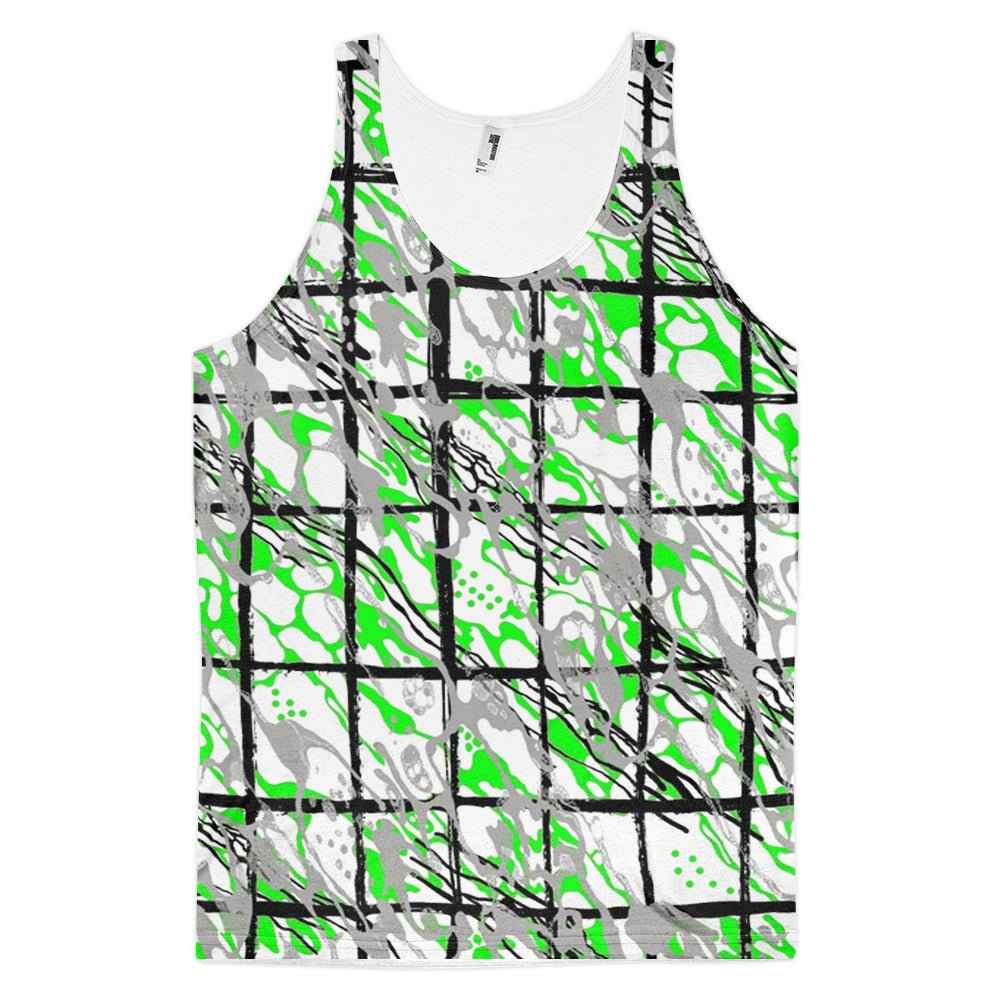 65 MCMLXV Men's Paint Splatter Camouflage Plaid Tank Top