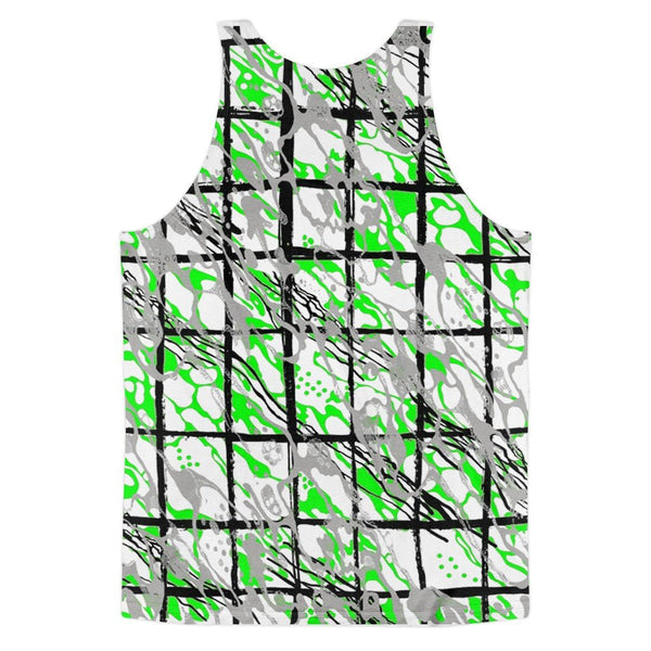 65 MCMLXV Men's Paint Splatter Camouflage Plaid Tank Top - 65mcmlxv