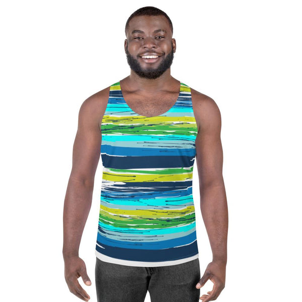 65 MCMLXV Men's Paintbrush Stripe Print Tank Top - 65mcmlxv