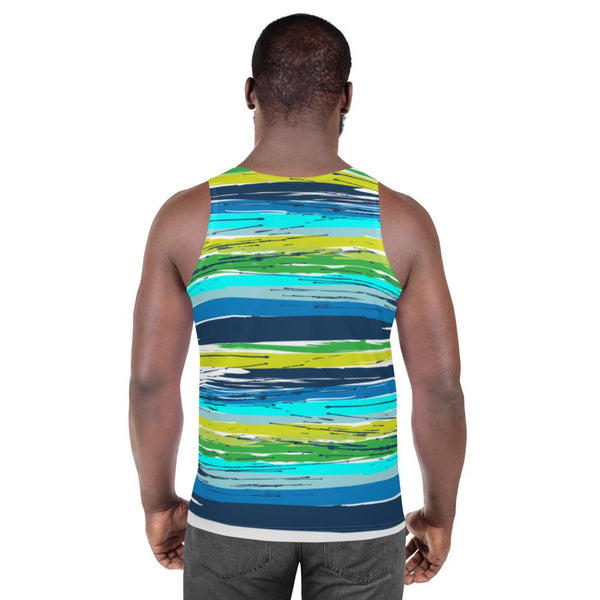 65 MCMLXV Men's Paintbrush Stripe Print Tank Top - 65mcmlxv