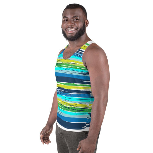 65 MCMLXV Men's Paintbrush Stripe Print Tank Top - 65mcmlxv