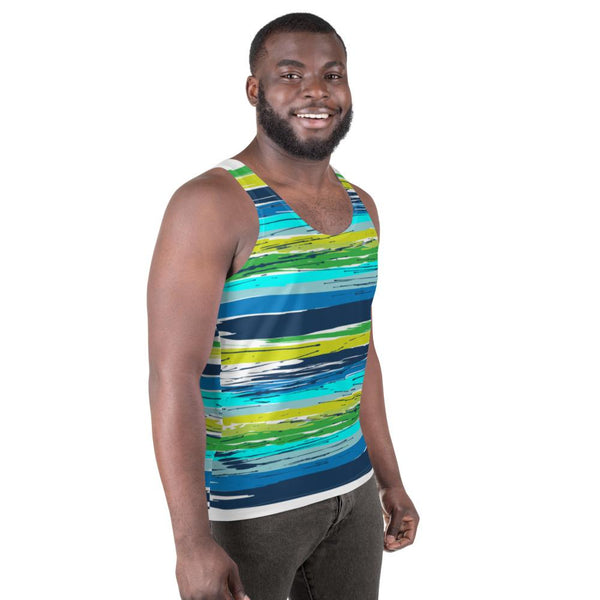 65 MCMLXV Men's Paintbrush Stripe Print Tank Top - 65mcmlxv