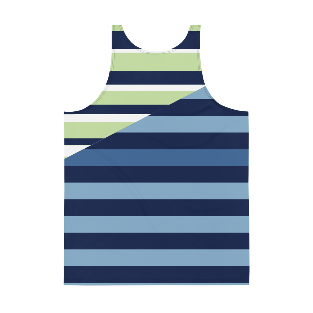 65 MCMLXV Men's Spliced Rugby Stripe Tank Top - 65mcmlxv