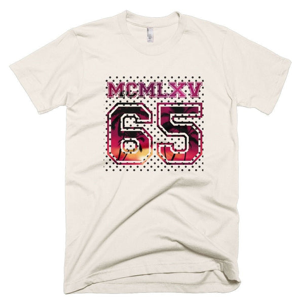 65 MCMLXV Men's Surf Sunset Varsity Logo Graphic T-Shirt - 65mcmlxv