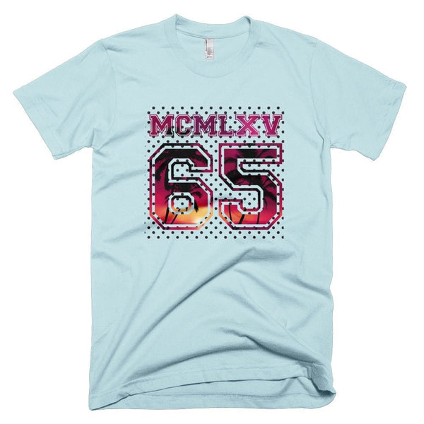 65 MCMLXV Men's Surf Sunset Varsity Logo Graphic T-Shirt - 65mcmlxv