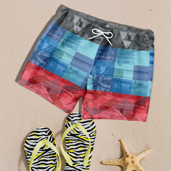 65 MCMLXV Men's Tropical Color Block Print Swim Trunk - 65mcmlxv