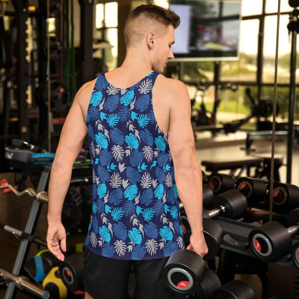 65 MCMLXV Men's Tropical Leaves Print Tank Top
