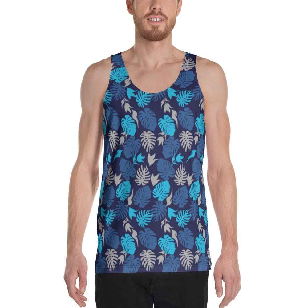 65 MCMLXV Men's Tropical Leaves Print Tank Top