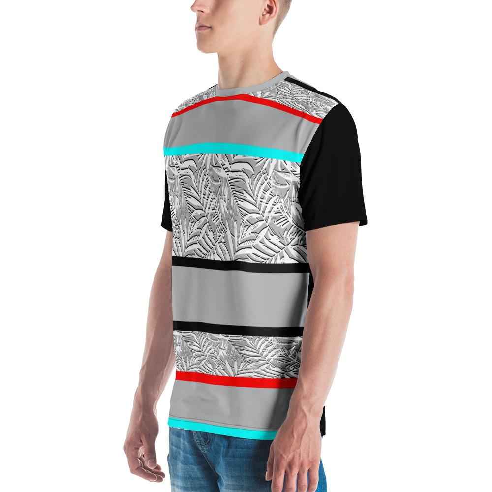 65 MCMLXV Men's Tropical Stripe Print T-Shirt