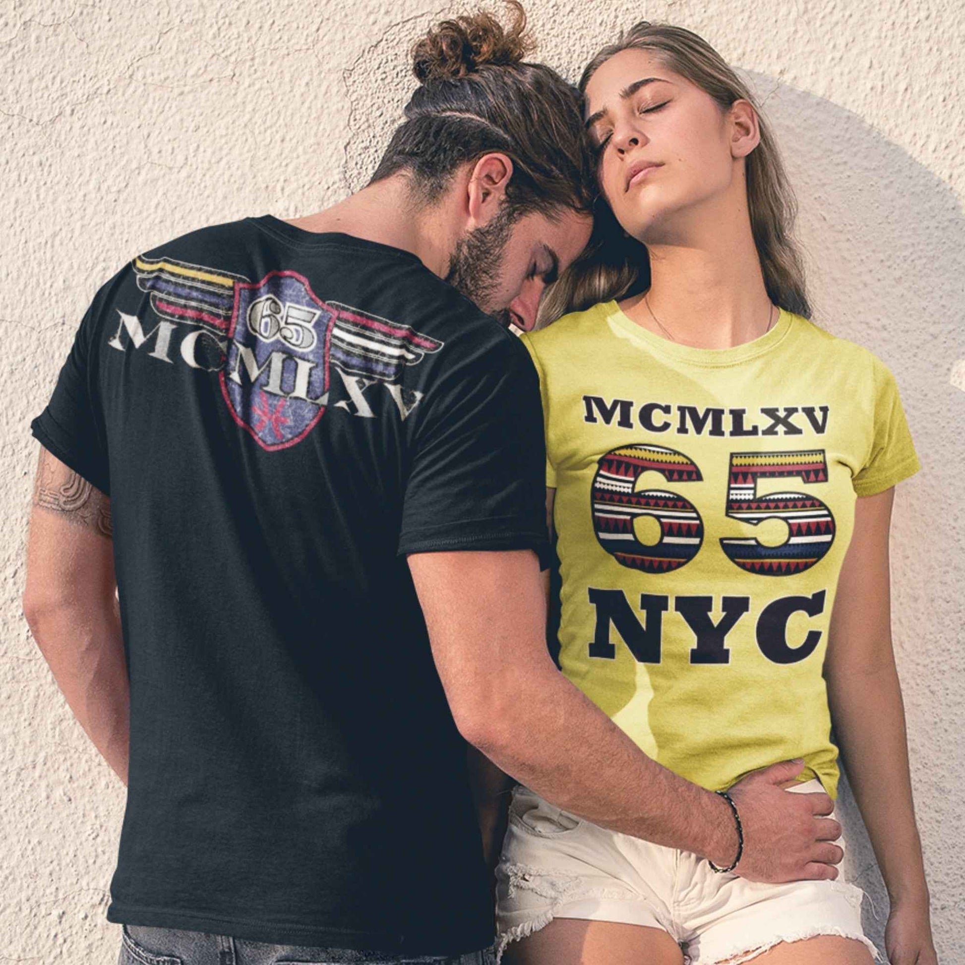 65 MCMLXV Men's Vintage Logo Graphic T-Shirt In Black