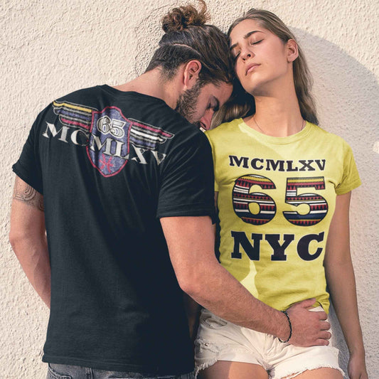 65 MCMLXV Men's Vintage Logo Graphic T-Shirt In Black
