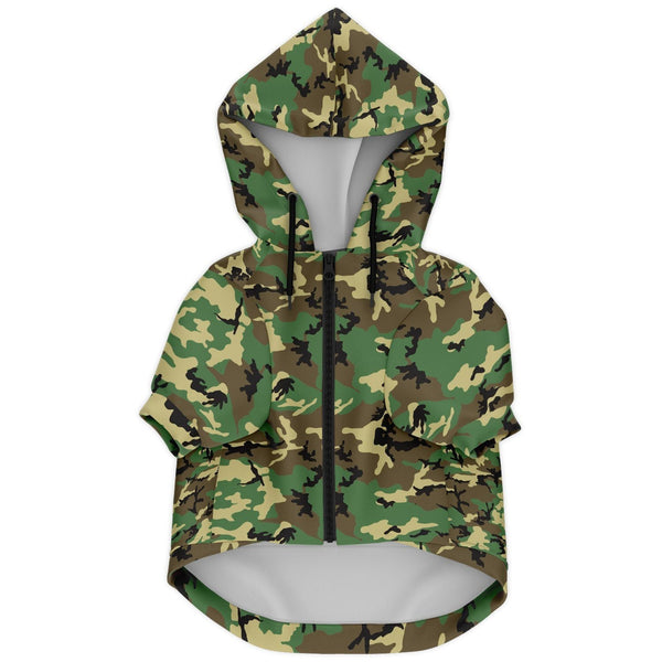 65 MCMLXV Military Camouflage Dog Zip Hoodie - 65mcmlxv