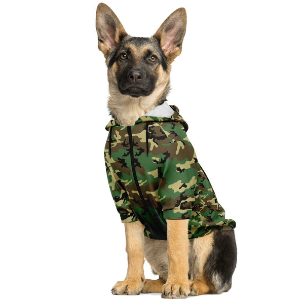 65 MCMLXV Military Camouflage Dog Zip Hoodie - 65mcmlxv