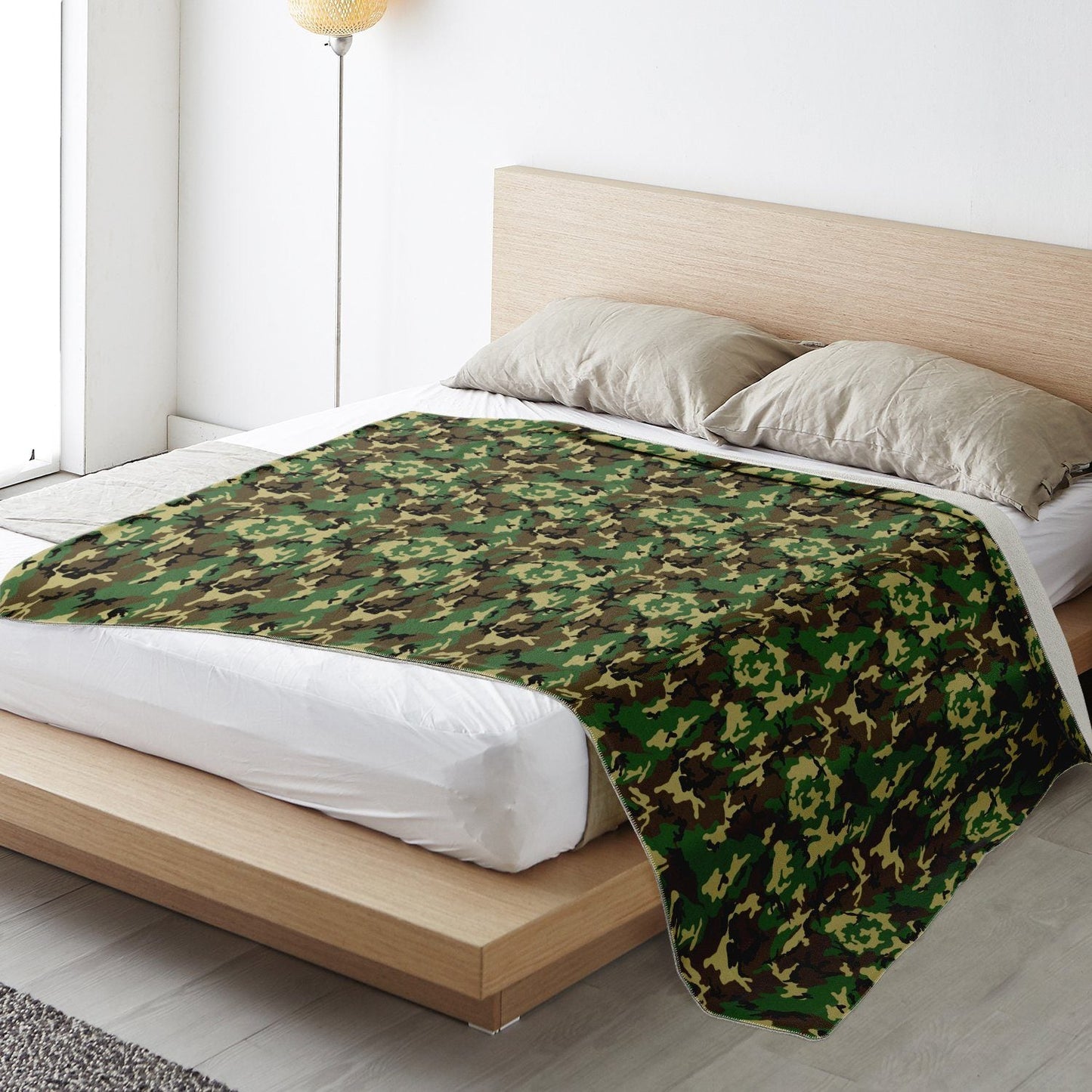 65 MCMLXV Military Camouflage Print Microfleece Blanket - 65mcmlxv