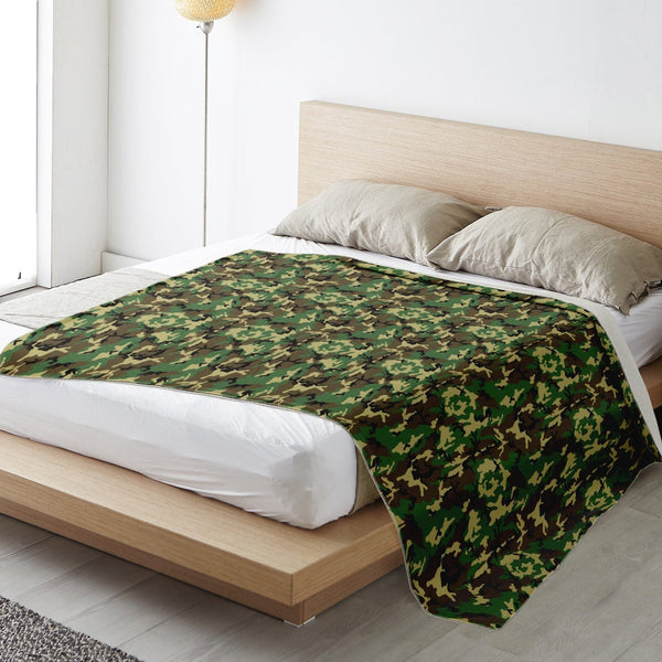 65 MCMLXV Military Camouflage Print Microfleece Blanket - 65mcmlxv