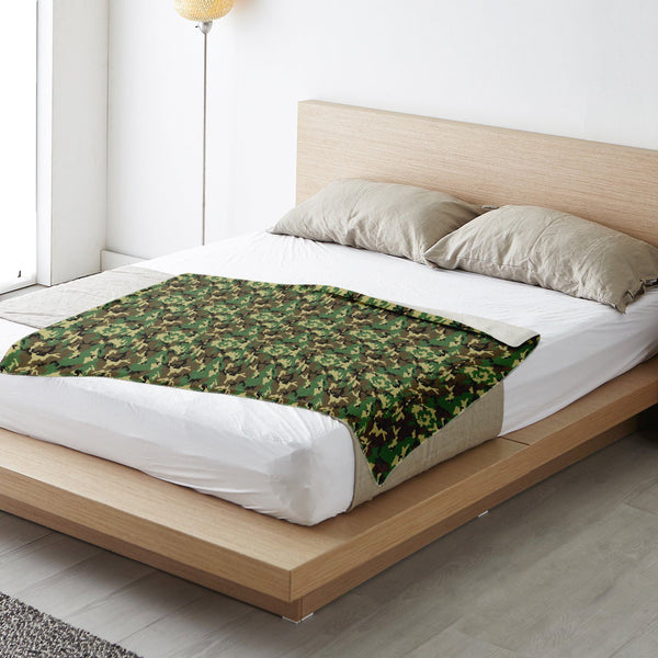 65 MCMLXV Military Camouflage Print Microfleece Blanket - 65mcmlxv