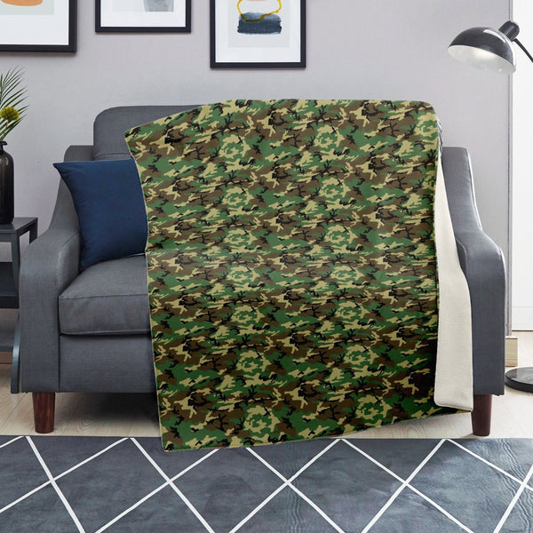 65 MCMLXV Military Camouflage Print Microfleece Blanket - 65mcmlxv