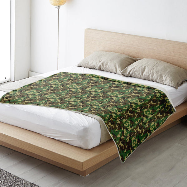 65 MCMLXV Military Camouflage Print Microfleece Blanket - 65mcmlxv
