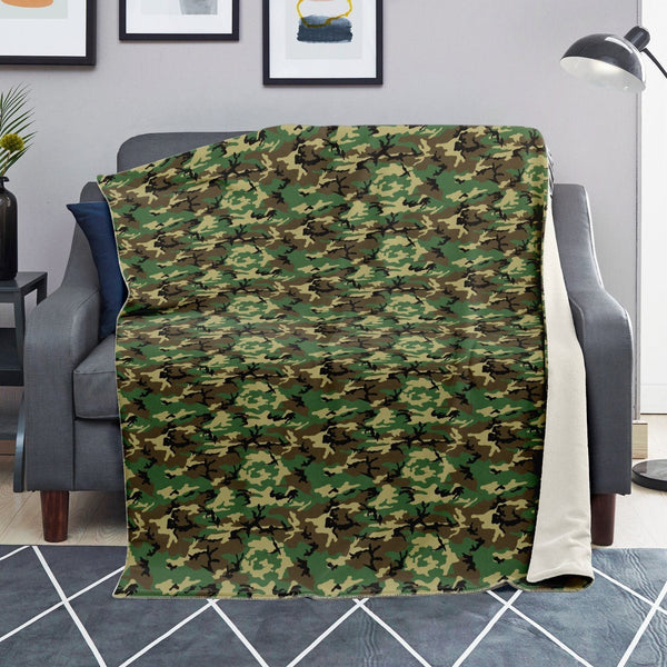 65 MCMLXV Military Camouflage Print Microfleece Blanket - 65mcmlxv