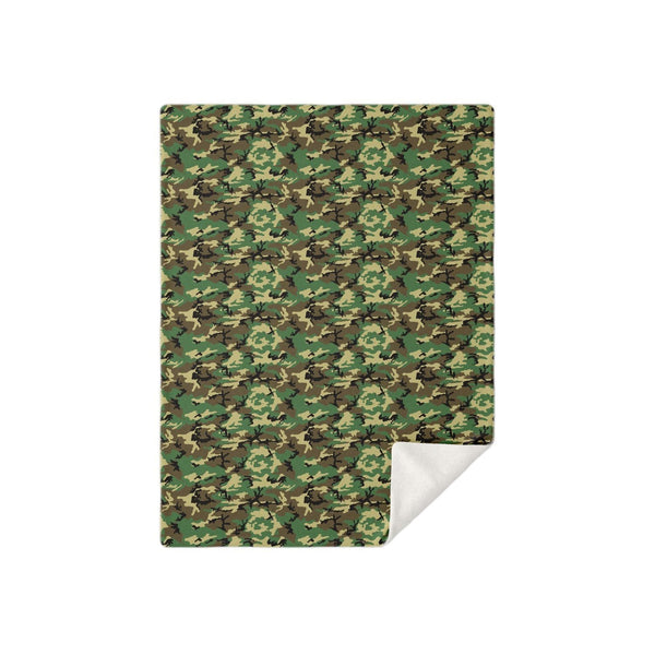 65 MCMLXV Military Camouflage Print Microfleece Blanket - 65mcmlxv