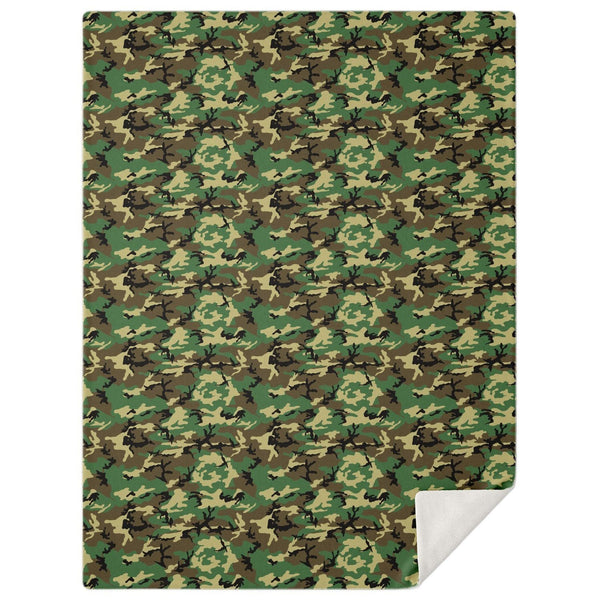 65 MCMLXV Military Camouflage Print Microfleece Blanket - 65mcmlxv