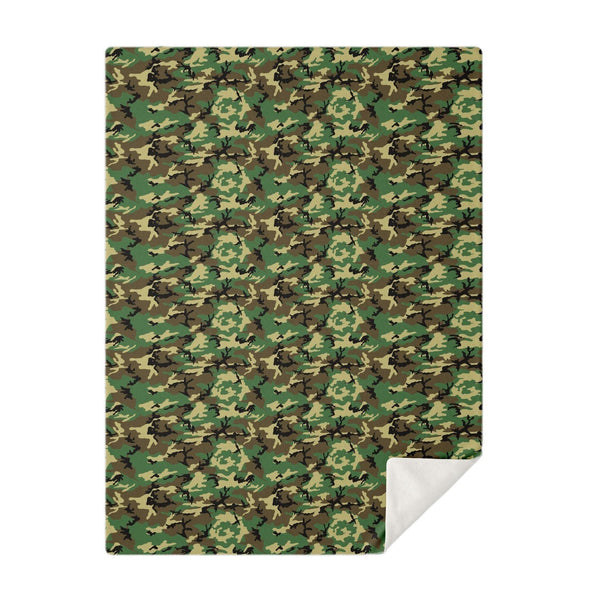65 MCMLXV Military Camouflage Print Microfleece Blanket - 65mcmlxv