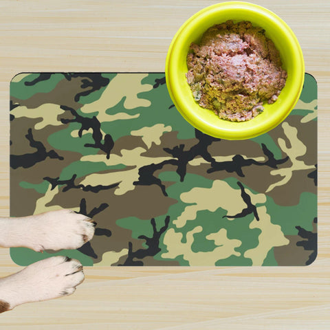 65 MCMLXV Military Camouflage Print Pet Placemat - 65mcmlxv