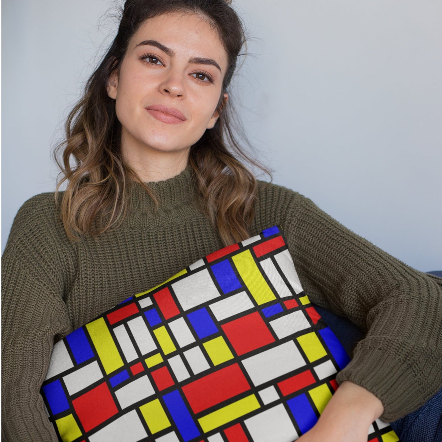 65 MCMLXV Mondrian Color Block Print Cushion Cover/Pillow Case - 65mcmlxv
