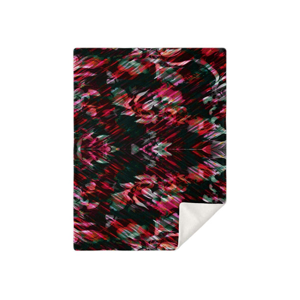 65 MCMLXV Paintbrush Floral Print Microfleece Blanket - 65mcmlxv