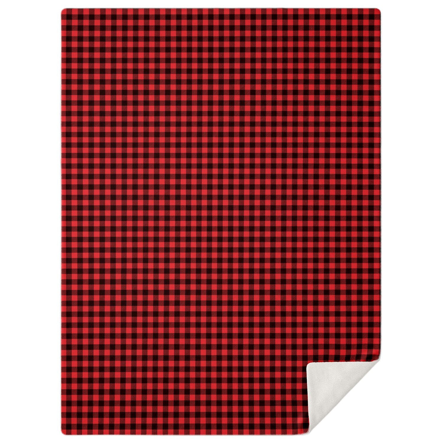 65 MCMLXV Red Buffalo Plaid Print Microfleece Blanket - 65mcmlxv