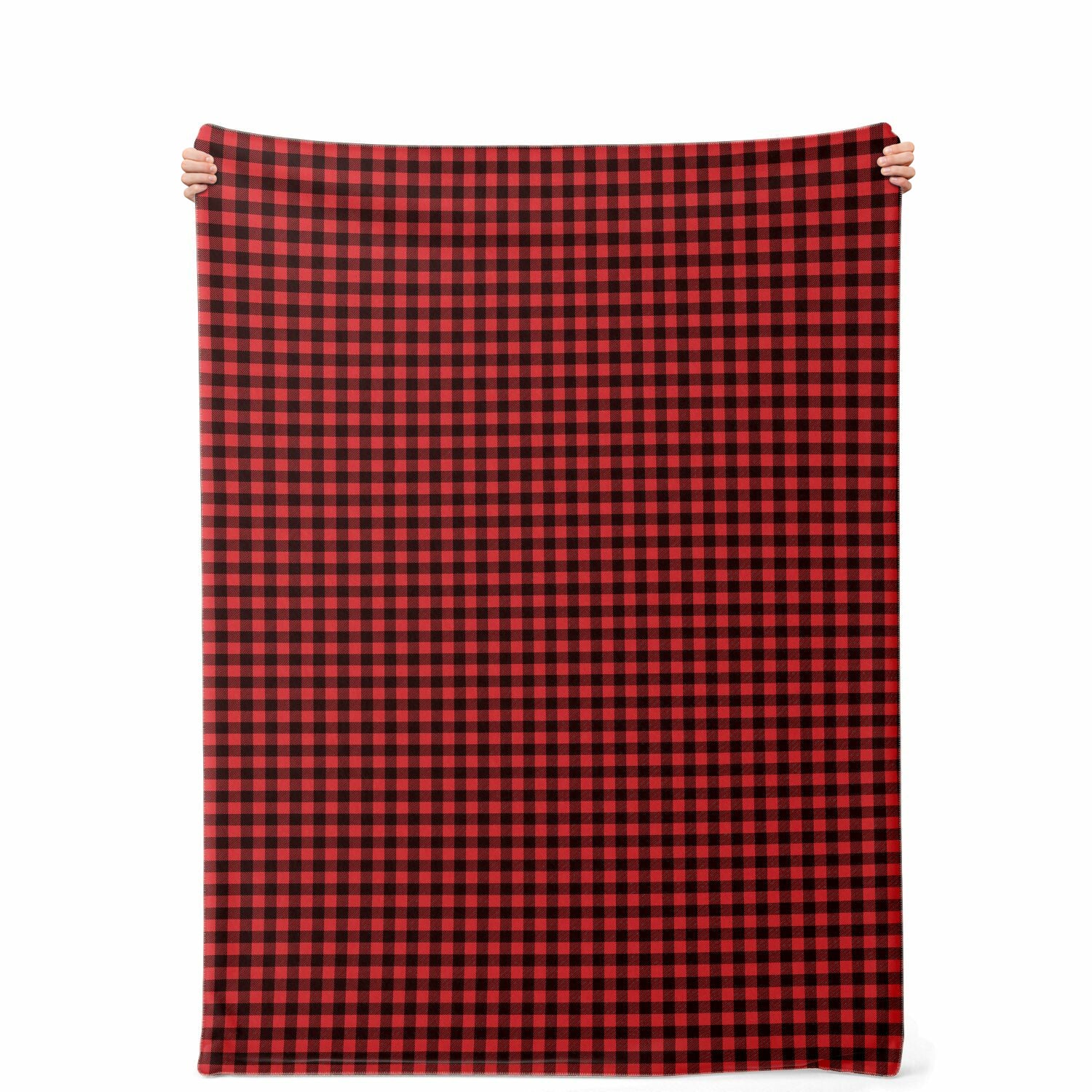 65 MCMLXV Red Buffalo Plaid Print Microfleece Blanket - 65mcmlxv