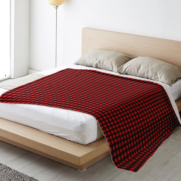 65 MCMLXV Red Buffalo Plaid Print Microfleece Blanket - 65mcmlxv